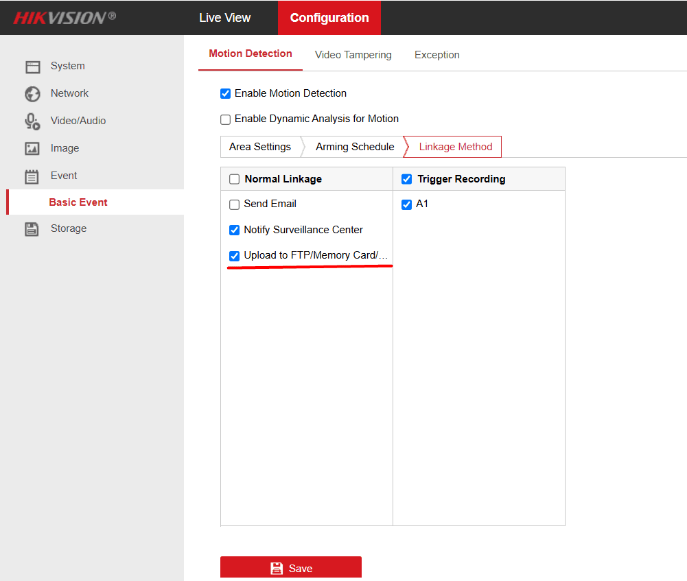 Hikvision FTP Configuration