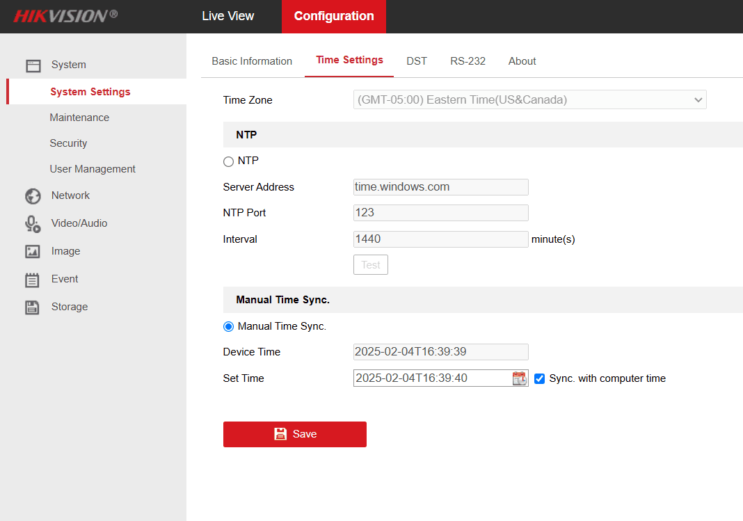 Hikvision FTP Configuration